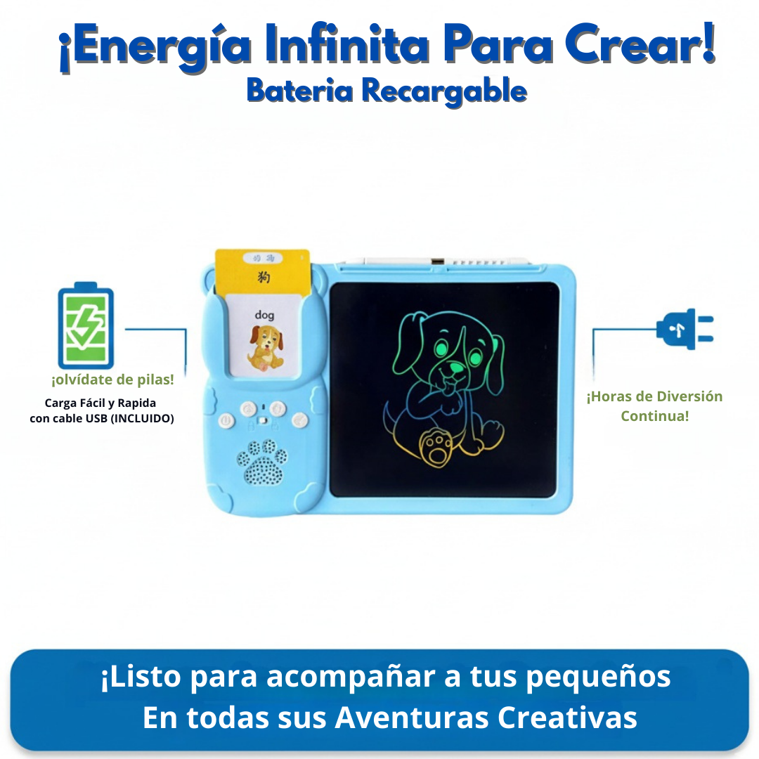 Tableta LCD de Escritura y Lector de Flash Parlantes