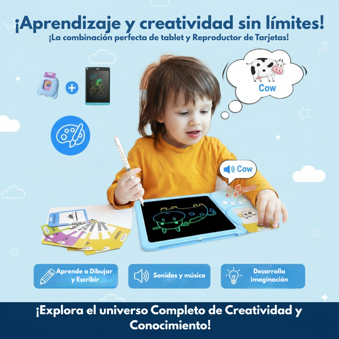 Tableta LCD de Escritura y Lector de Flash Parlantes